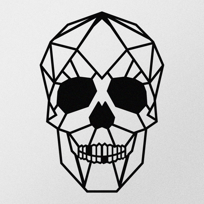 Wallity Skull Metal Decor Negro Wallity Skull Metal Decor Negro